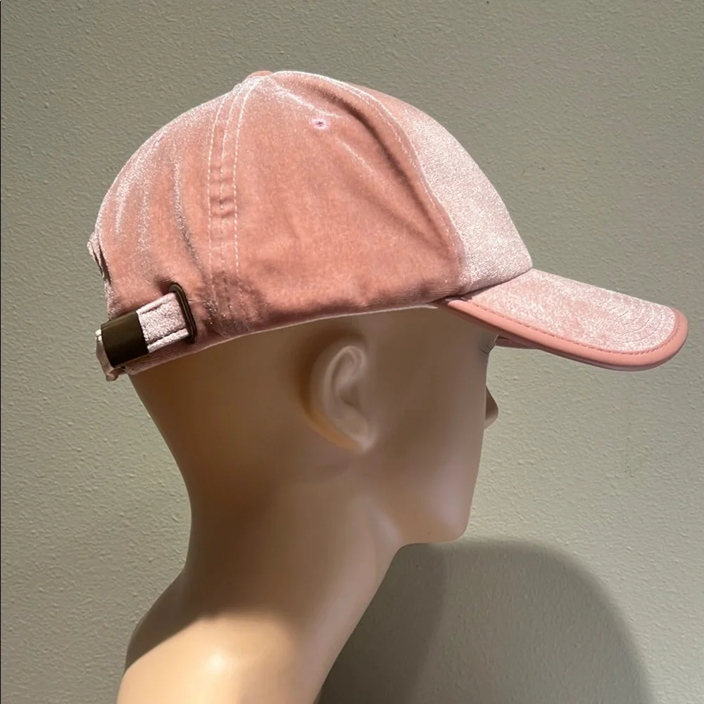 Free People Pink Velvet Women's Cap Adjustable Buckle
